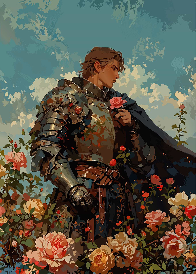 Knight in a Rose Garden