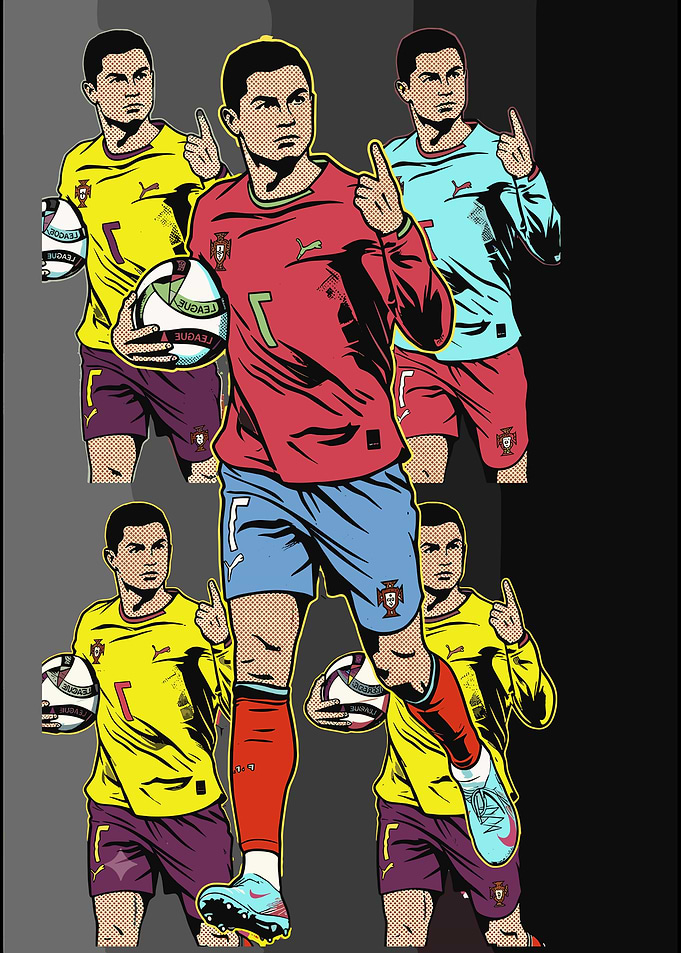Cristiano Ronaldo Pop Art Collage