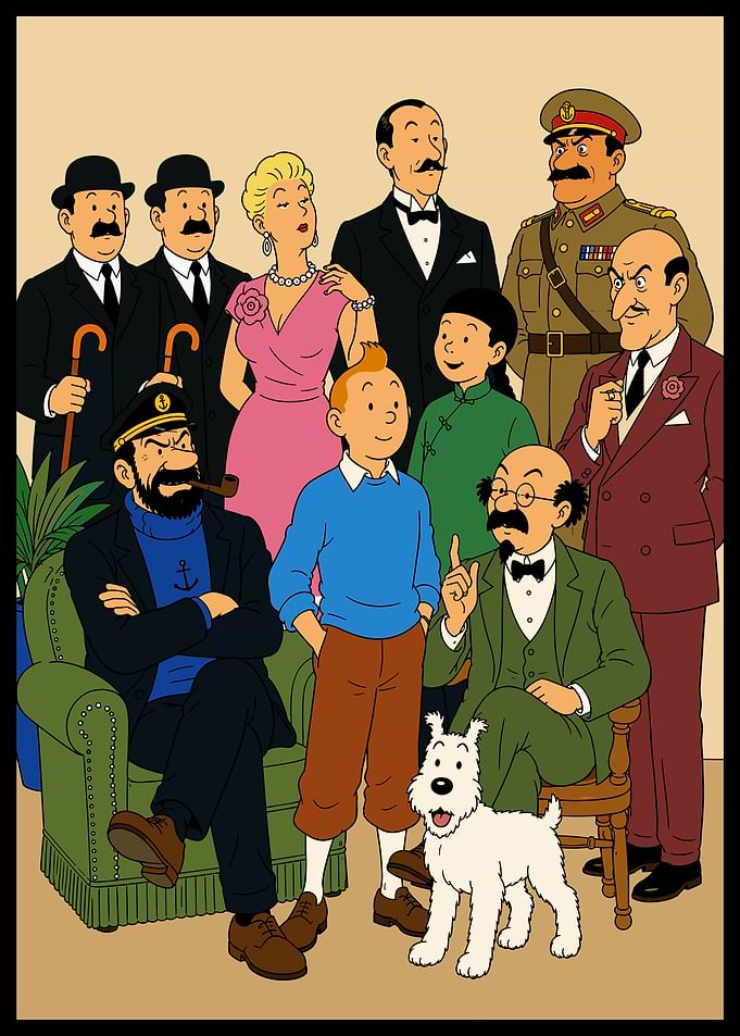 The Adventures of Tintin Cast Portrait