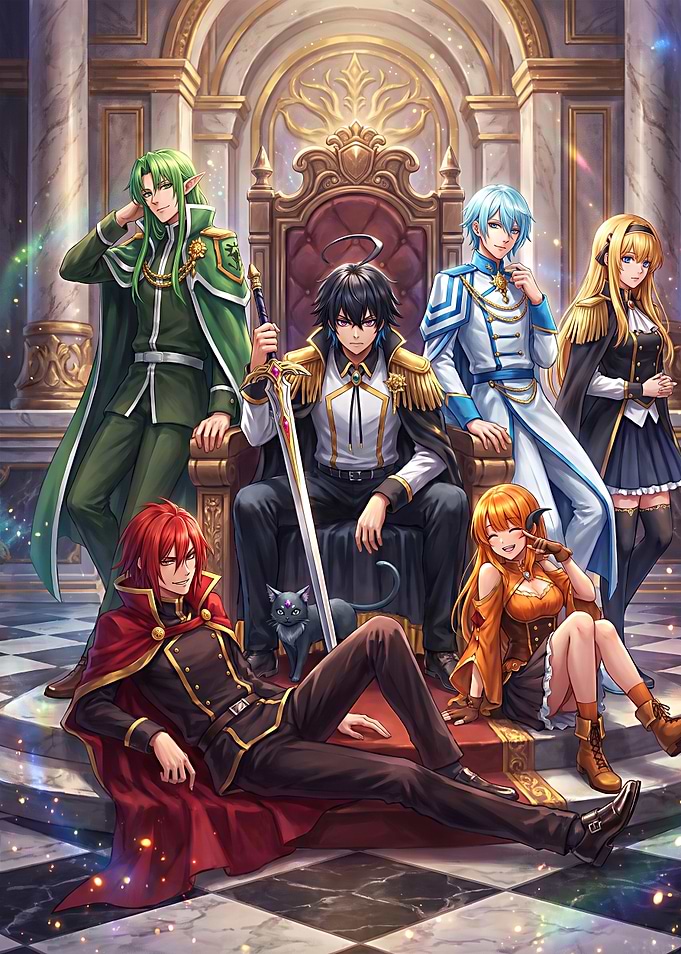 Wistoria Anime Fantasy Royal Court Group Portrait