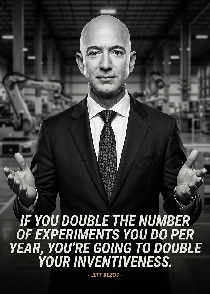 Jeff Bezos Inspirational Quote Poster