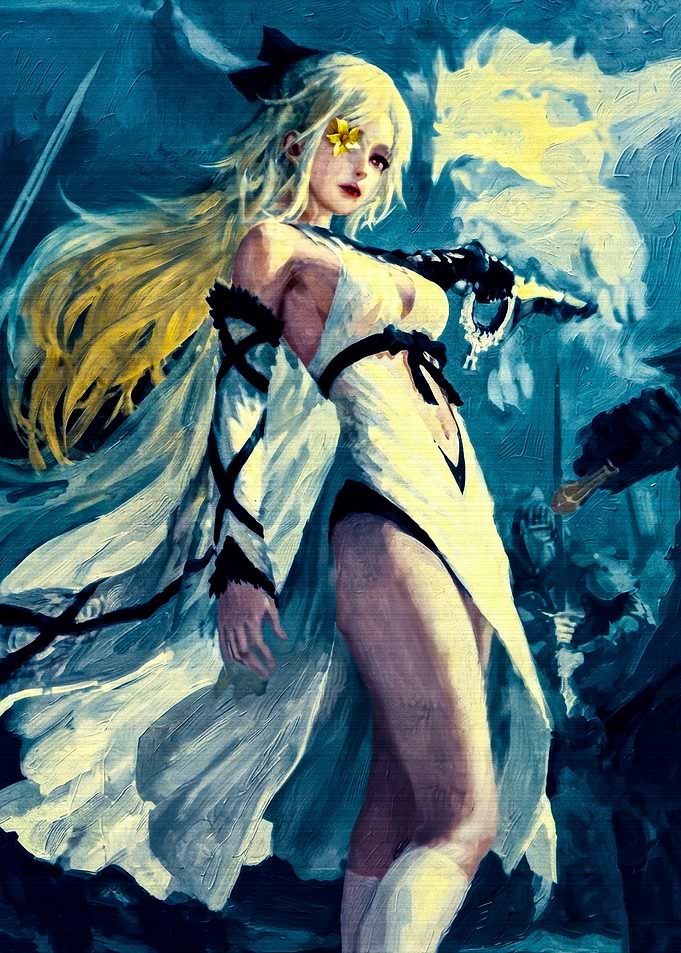 Zero from Drakengard 3 Oil Painting