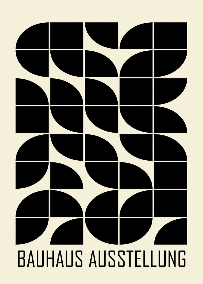 Bauhaus Ausstellung Geometric Poster