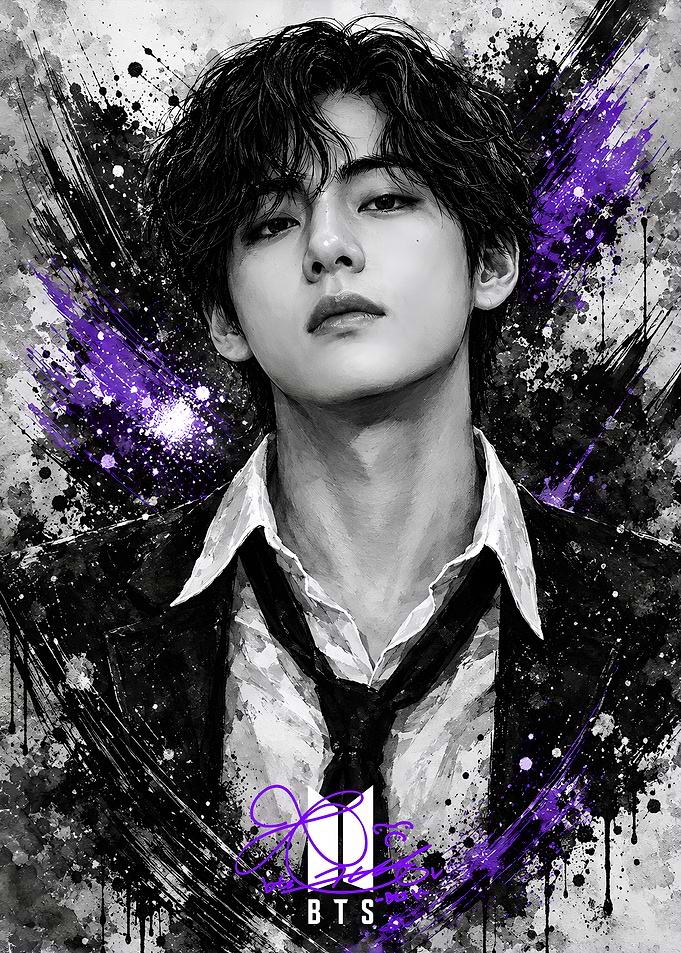 V BTS Artistic Portrait