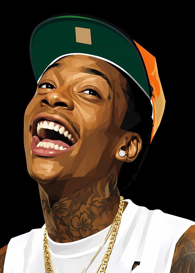 Wiz Khalifa Vector Portrait