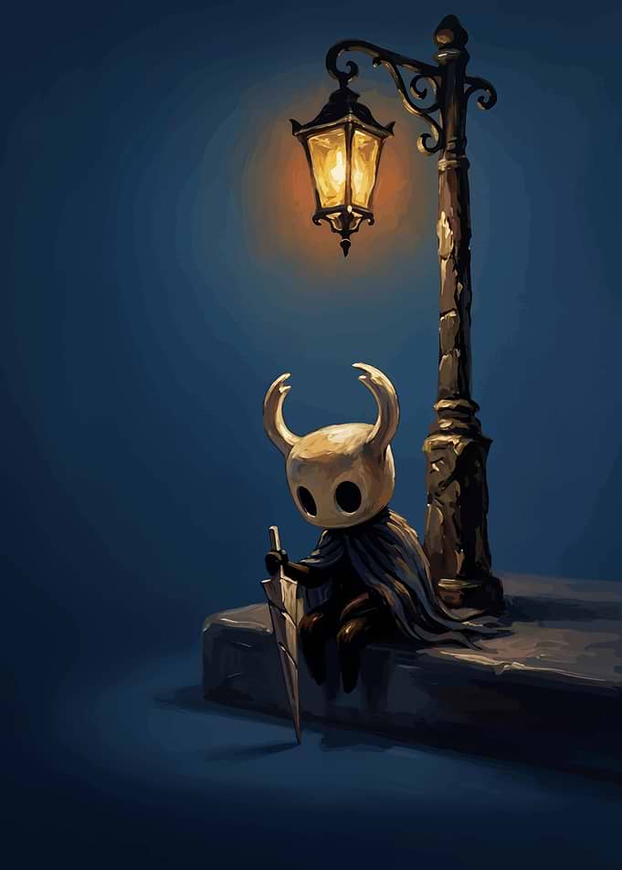The Knight Resting Under Streetlight