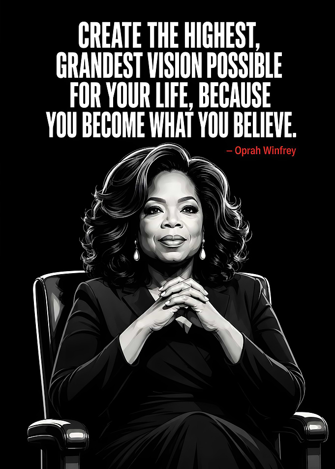 Oprah Winfrey Inspirational Quote Poster