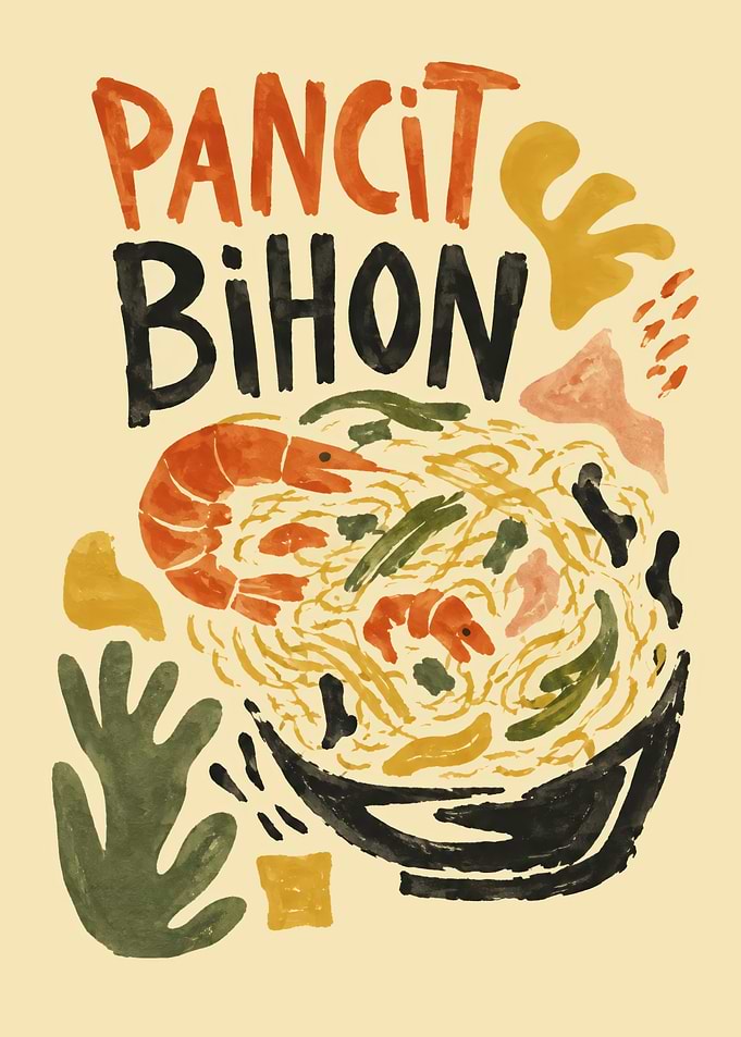 Pancit Bihon Filipino Noodle Dish Art