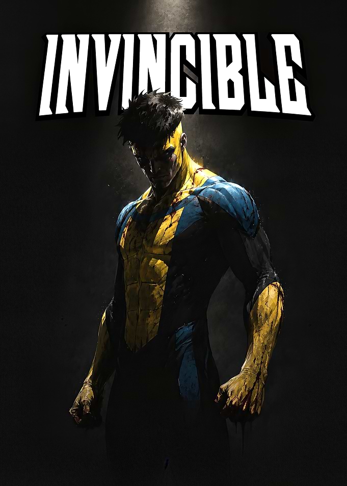 Invincible Superhero Character Poster
