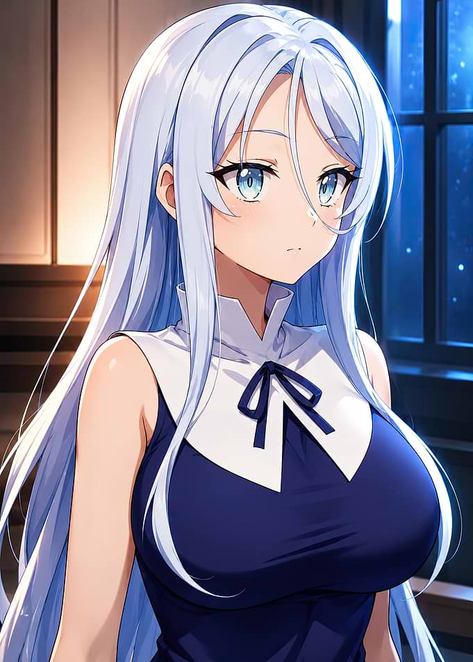 Sylpha with Long Blue Hair
