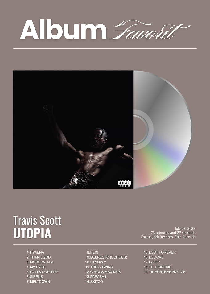 Travis Scott Utopia Album Poster