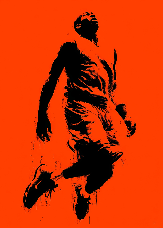 Basketball Player Silhouette Poster