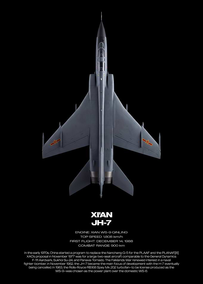 Xian JH-7 Fighter Bomber Blueprint