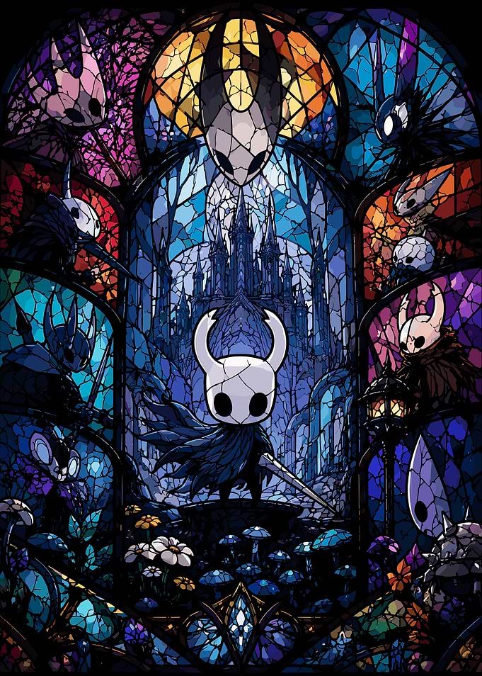 Hollow Knight Stained Glass Art