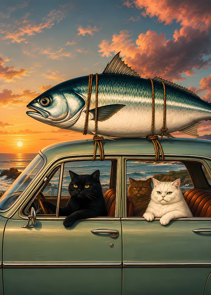 Cats on a Road Trip