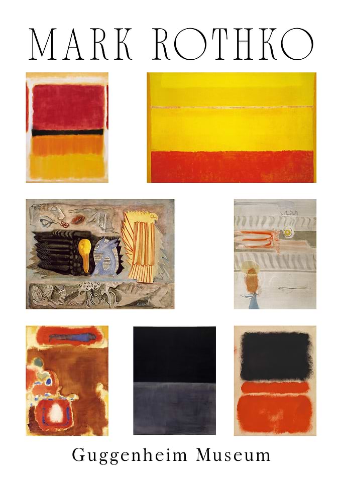 Mark Rothko Guggenheim Museum Exhibition Poster