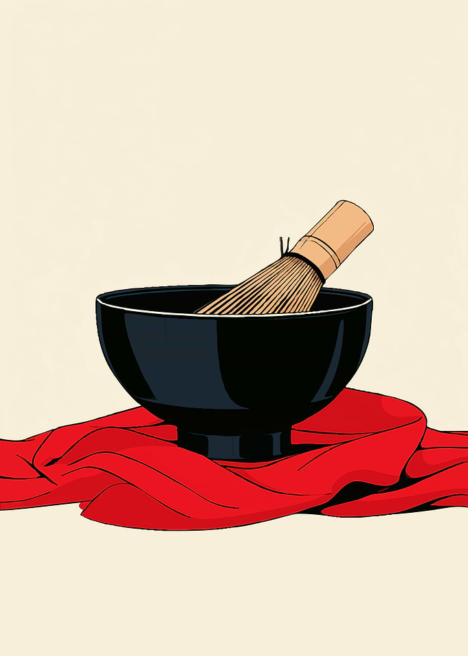 Matcha Tea Bowl and Bamboo Whisk