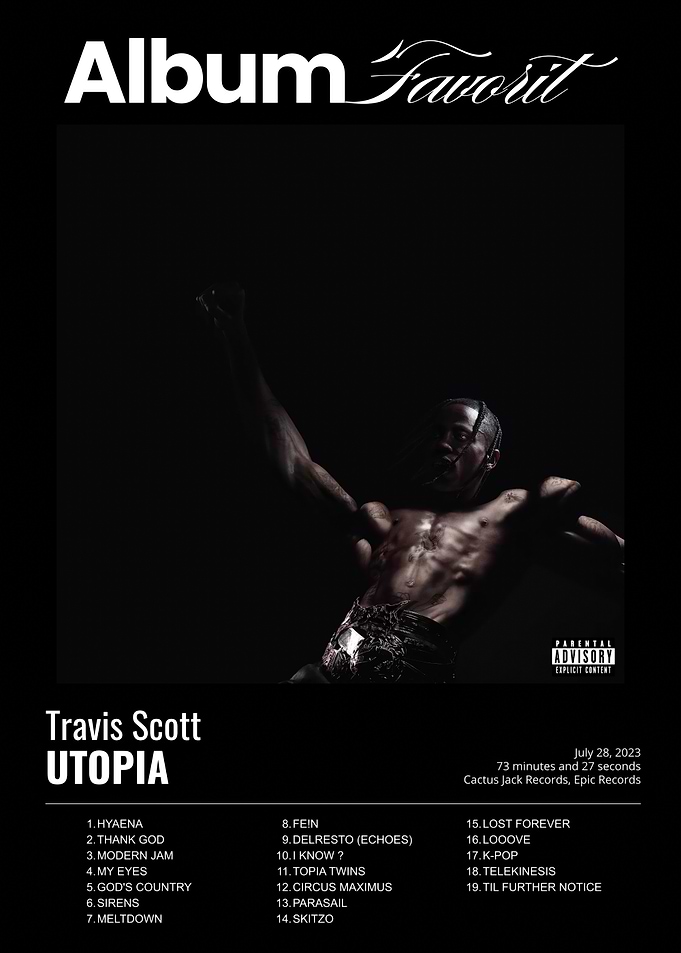 Travis Scott Utopia Album Poster