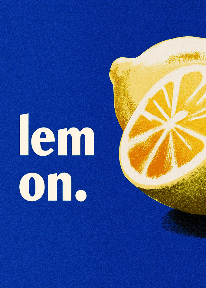 Minimalist Lemon Graphic Art