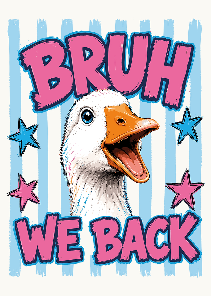 Bruh We Back Goose Graphic
