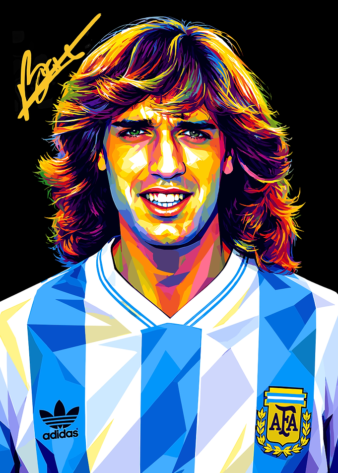 Mario Kempes Pop Art Portrait