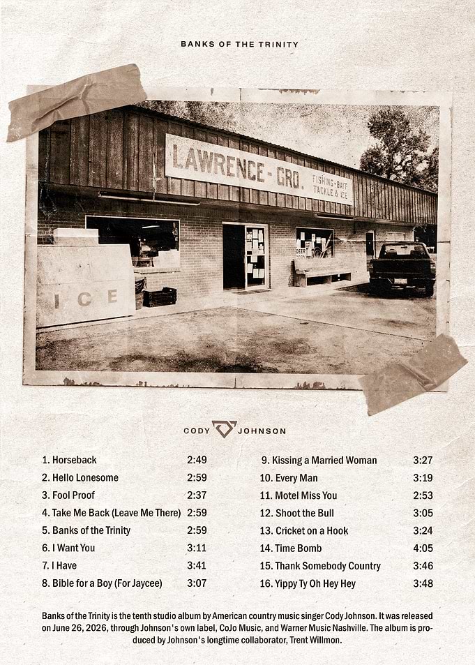 Cody Johnson Banks of the Trinity Album