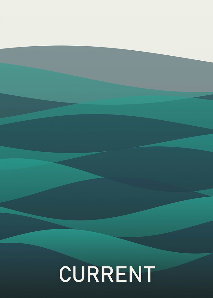 Minimalist Abstract Ocean Wave Poster