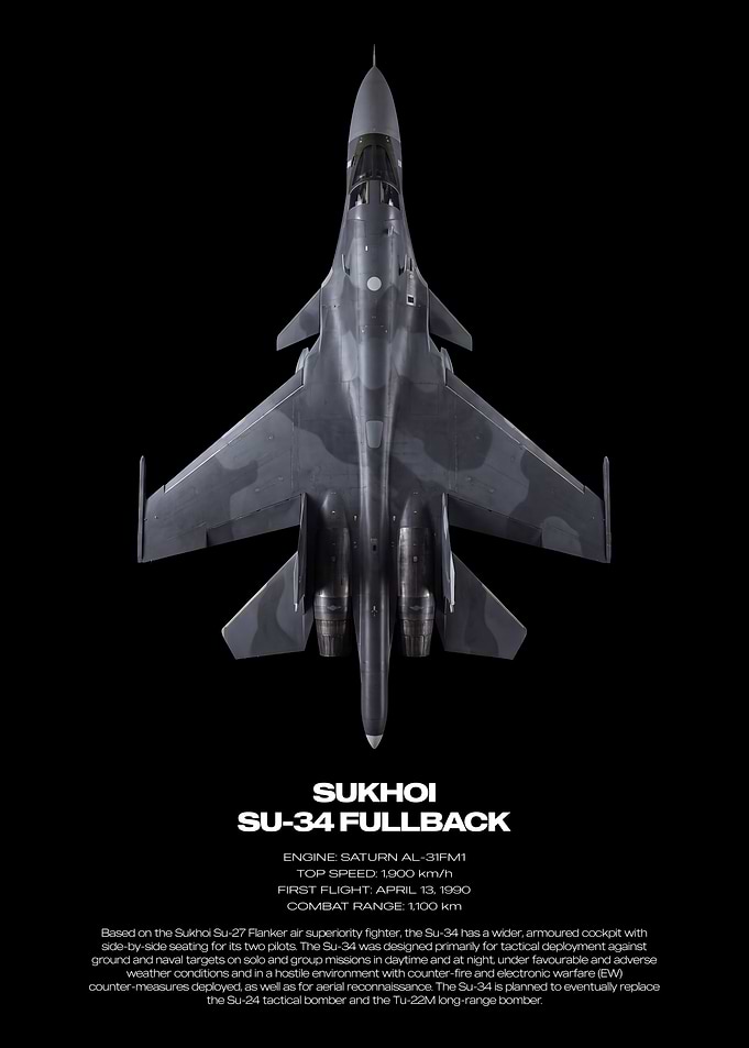 Sukhoi Su-34 Fullback Technical Poster