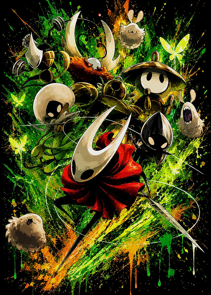 Hollow Knight Hornet and Friends Art
