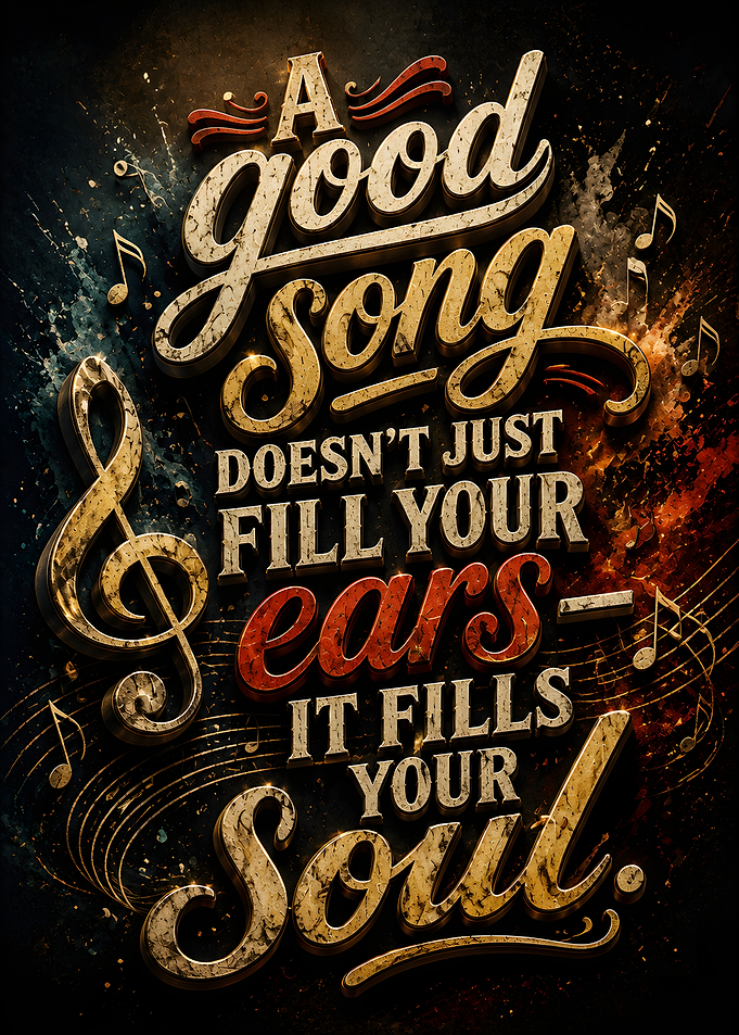 Inspirational Music Quote Typography Art