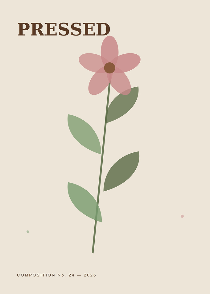Minimalist Pressed Flower Botanical Art