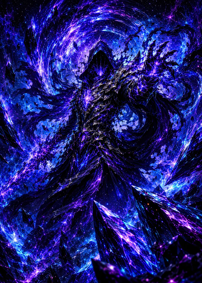 Cosmic Void Knight Fantasy Art
