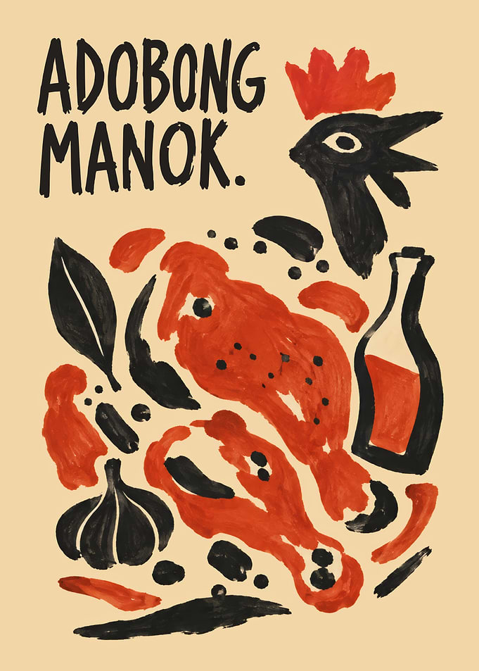 Adobong Manok Filipino Food Poster