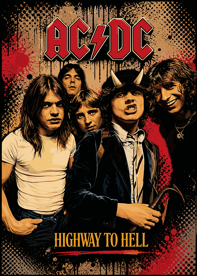 AC/DC Highway to Hell Band Poster