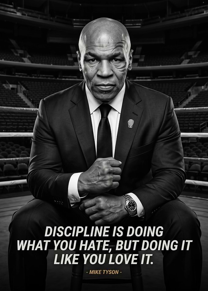 Mike Tyson Inspirational Quote Poster