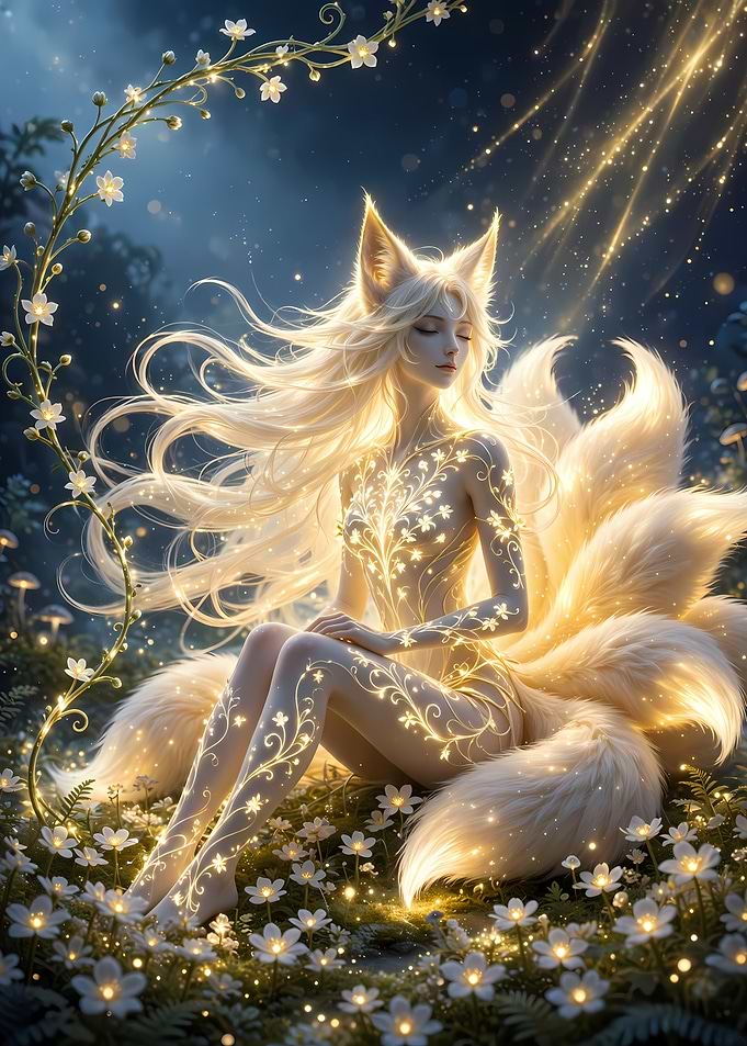 Ethereal Nine-Tailed Fox Spirit