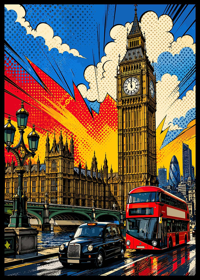 Pop Art London Cityscape