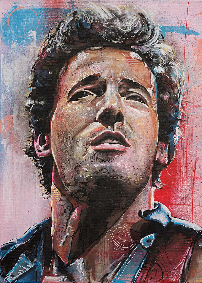 Bruce 'the Boss' Springsteen Portrait Painting