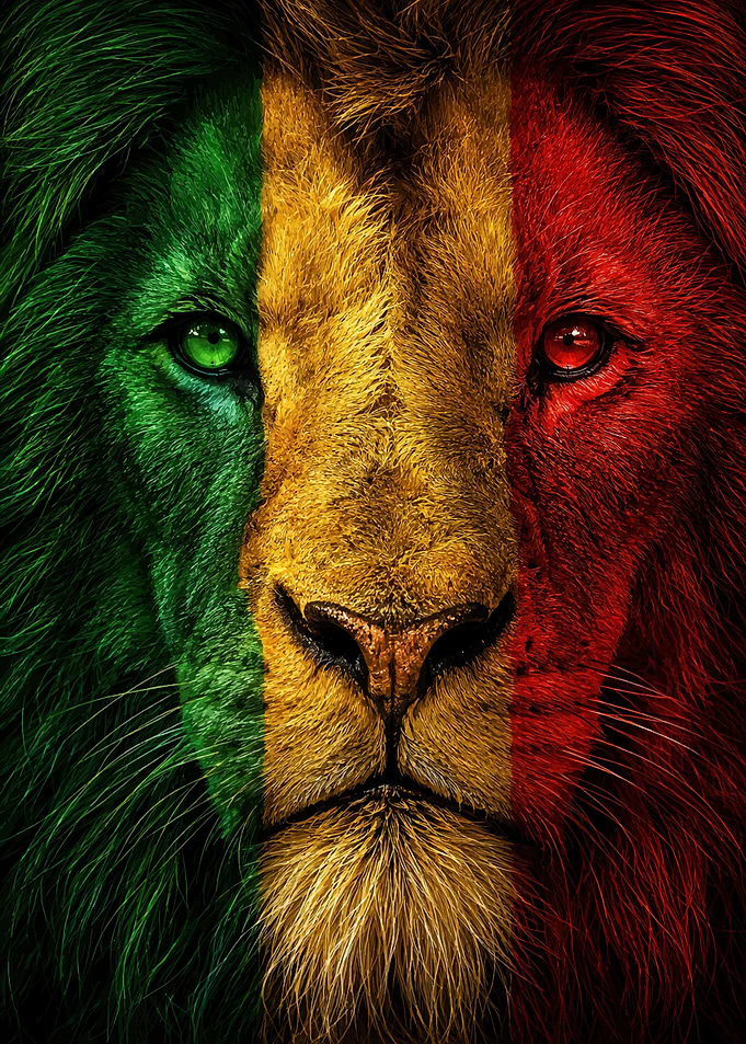 Rastafarian Lion Portrait
