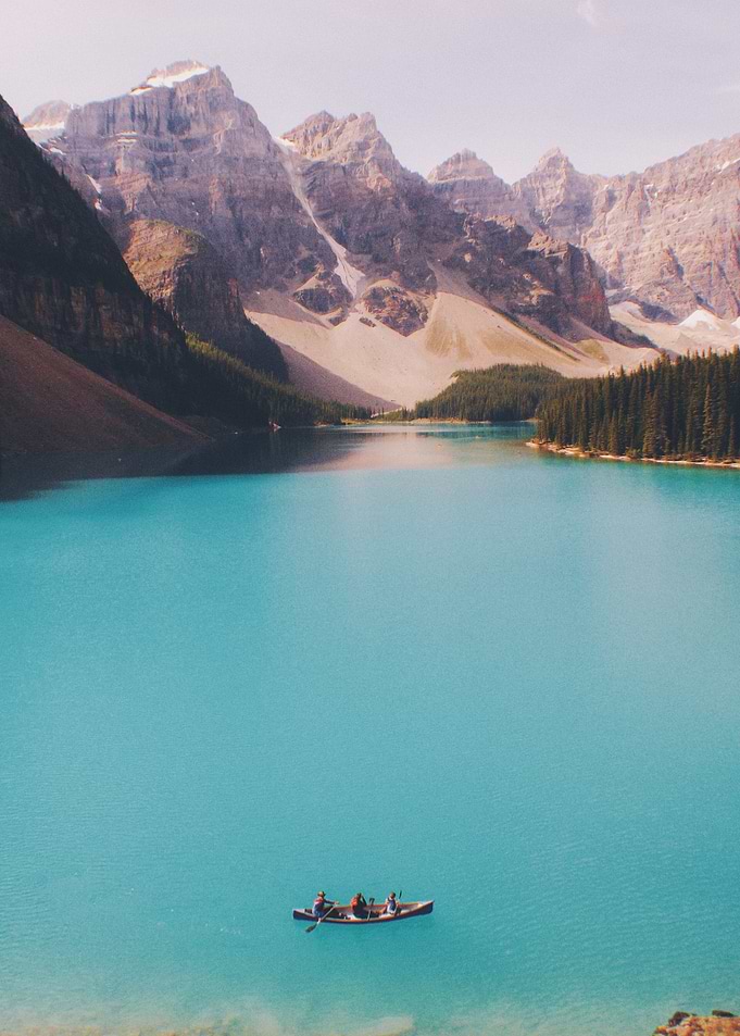 Canoeing on Moraine Lake