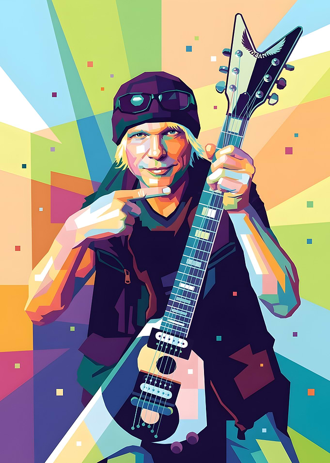 Michael Schenker Pop Art Portrait