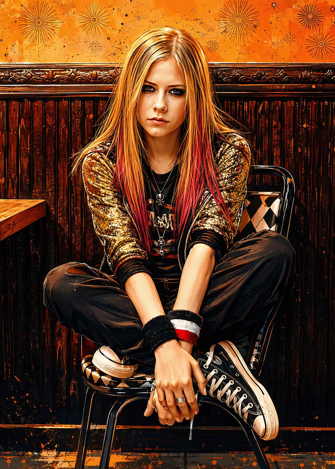 Avril Lavigne Pop Punk Portrait