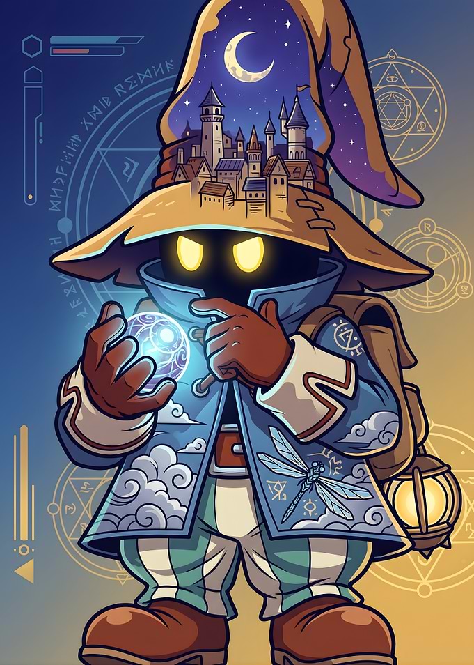 Vivi Ornitier Final Fantasy IX Wizard Illustration