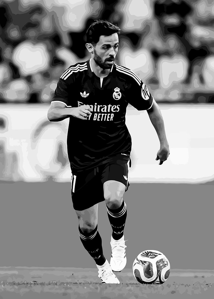 Bernardo Silva Playing Soccer Portrait