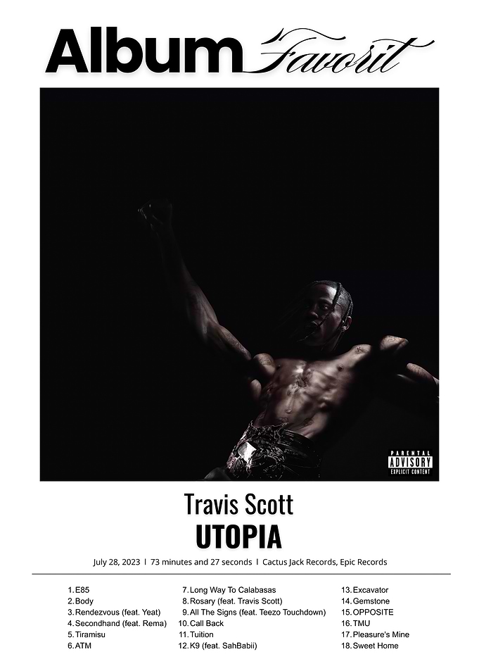 Travis Scott Utopia Album Poster