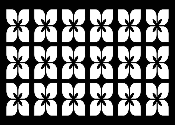 Minimalist White Floral Pattern