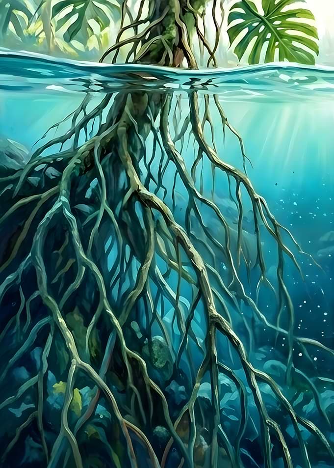 Underwater Mangrove Roots