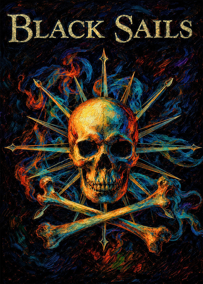 Black Sails Skull and Crossbones Poster