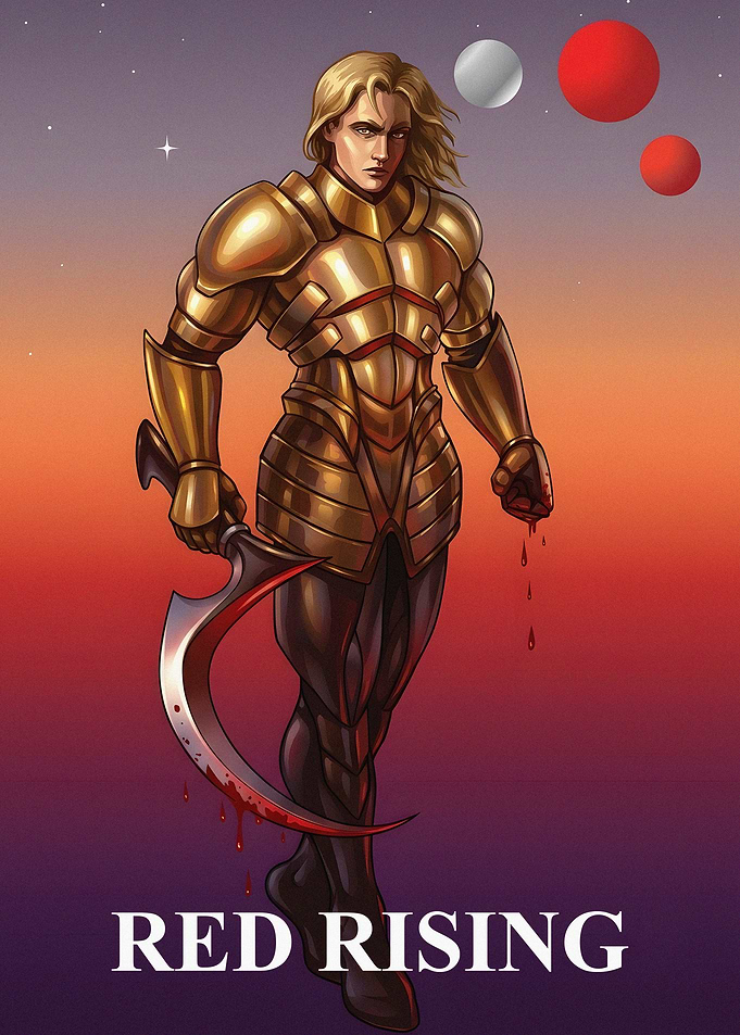 Red Rising Darrow Gold Armor Illustration