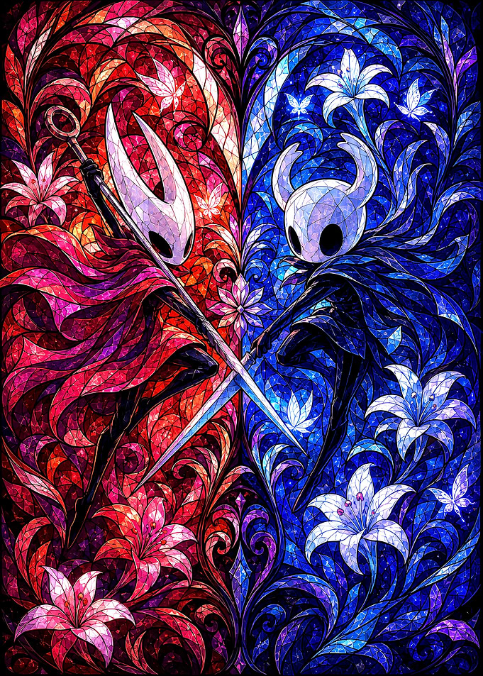 Hollow Knight Stained Glass Art